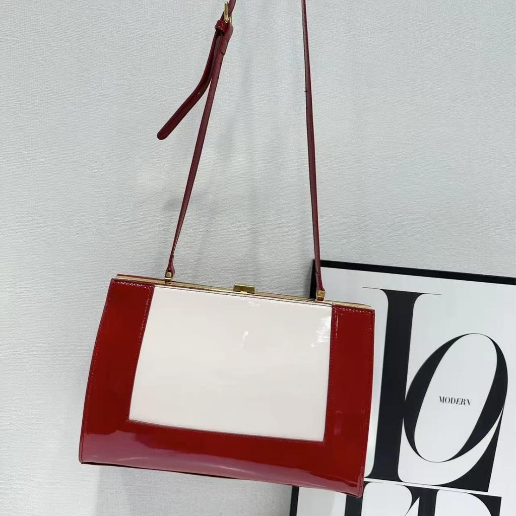 Vintage Clasp Women Handbags Medium Metal Frame Design High Quality Female Tote Bag