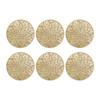 6 Pieces PVC Drink Coasters Cup Pads Multifunctional Table Top Protection Round
