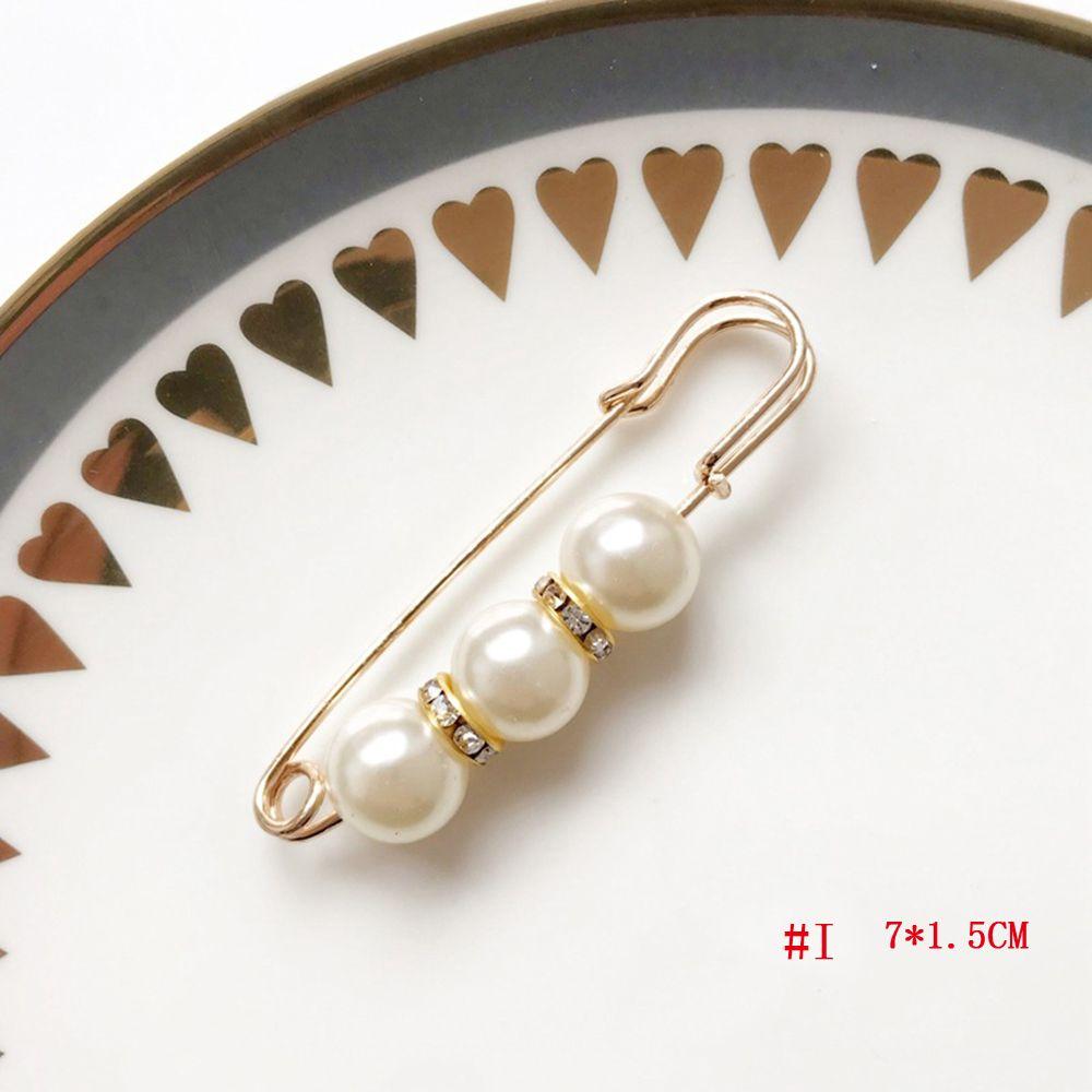 Trendy Lapel Pin Scarf Pearl Beaded Coat Shawl Pin Brooch Pins Brooches Fashion Accessories Jewelry