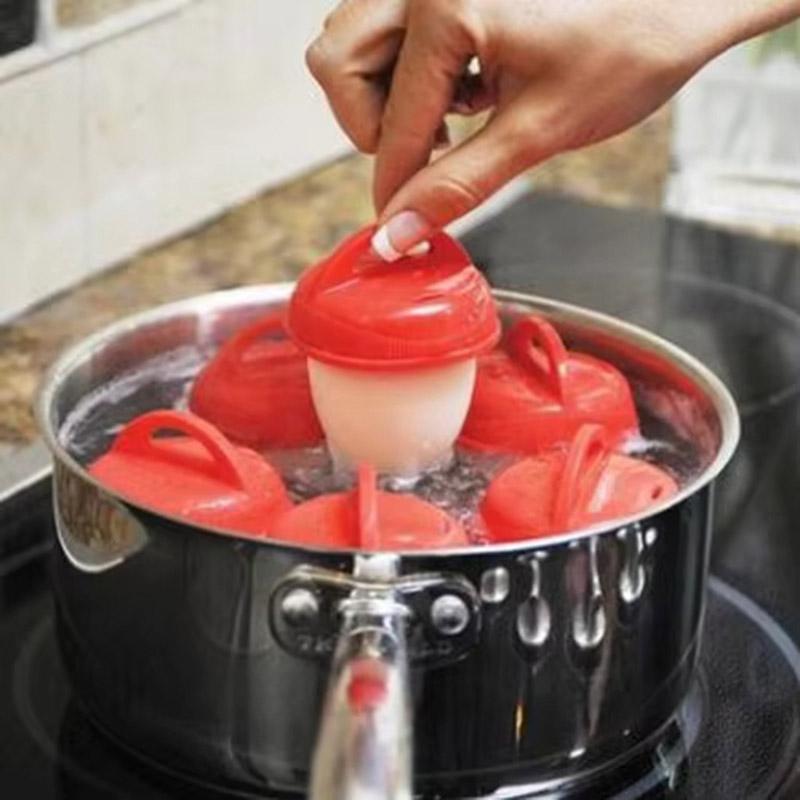 Silicone Egg Cooker Poachers Non-stick Egg Cups Silicone  Boiled Egg Holder Kitchen Gadgets Baking Accessories Egg Cooking Mold