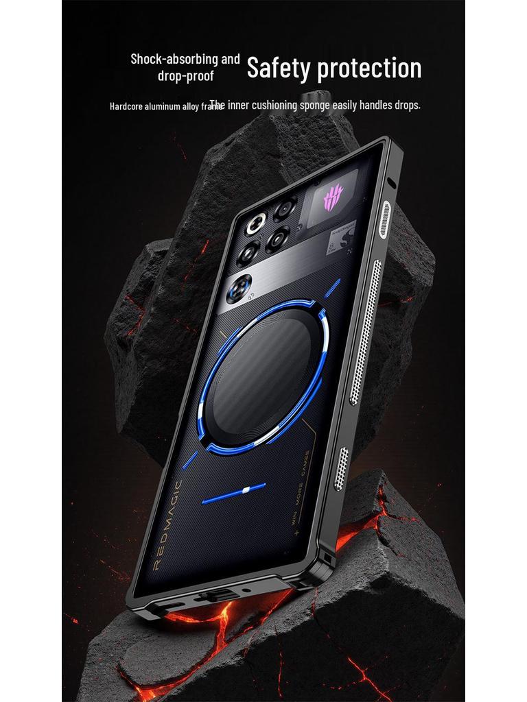 RedMagic 11 Pro Fibbia Metallica Antiurto Dissipazione del Calore Custodia Supercar