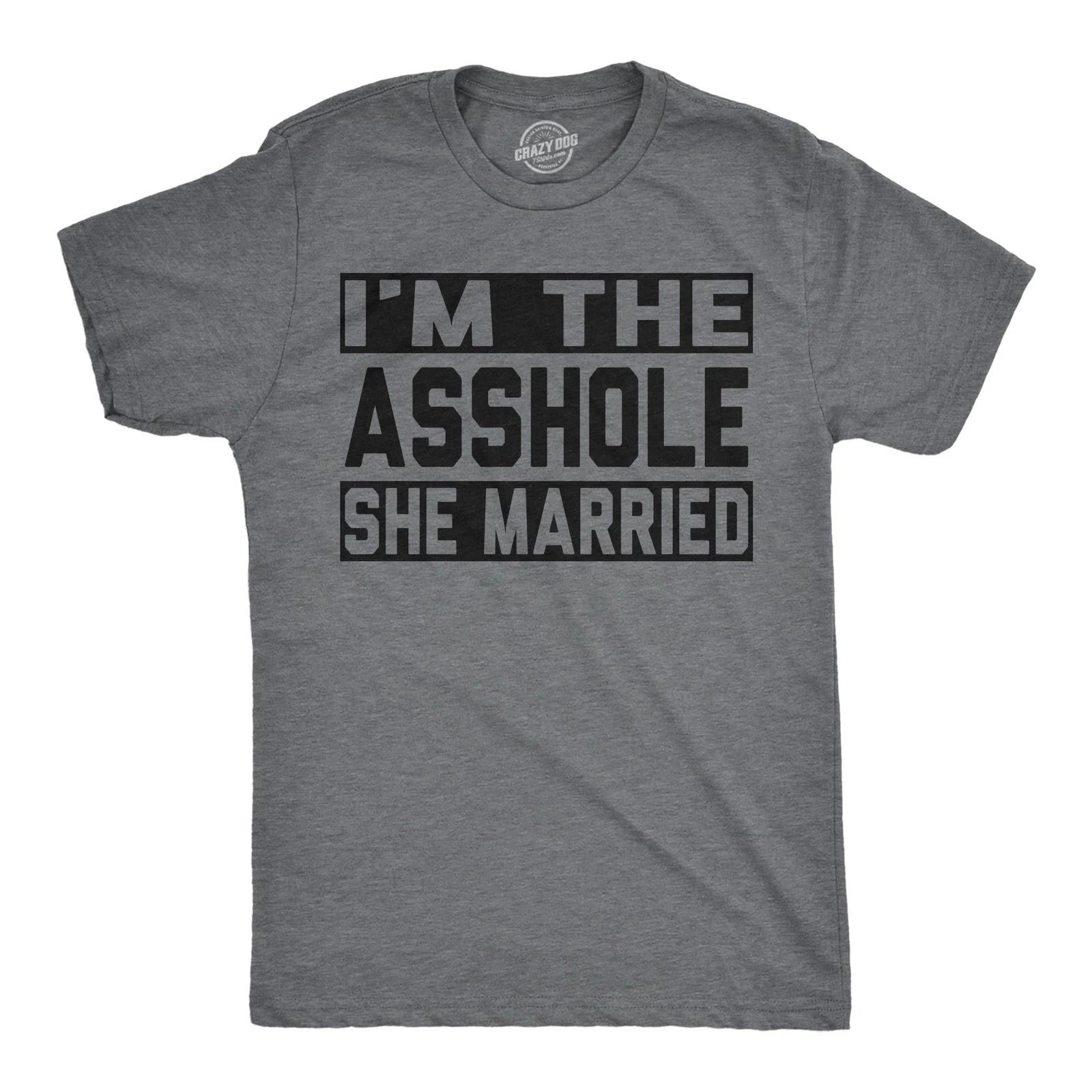 Mens Funny T Shirts Im The  She Married Sarcastic Husband And Wife Tee XXXL