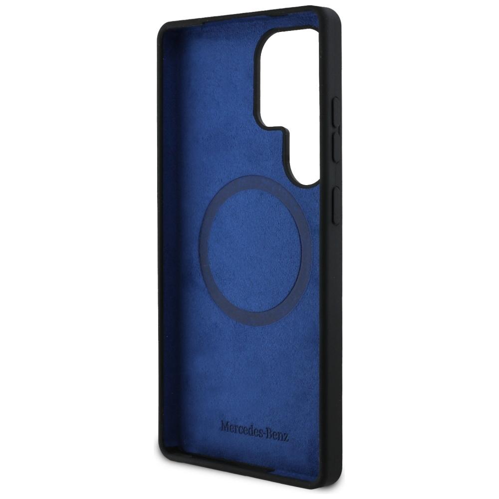 Mercedes Case Silicone Contrasted Curves Magsafe For Samsung Galaxy S25 Ultra Black