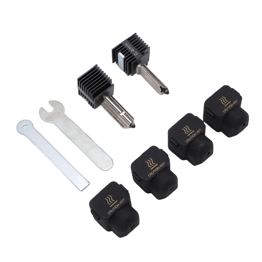 Print Head Hot End Kit 0.4mm Hardened Stainless Steel Print Head Extruder Hot End Kit with 4Pcs