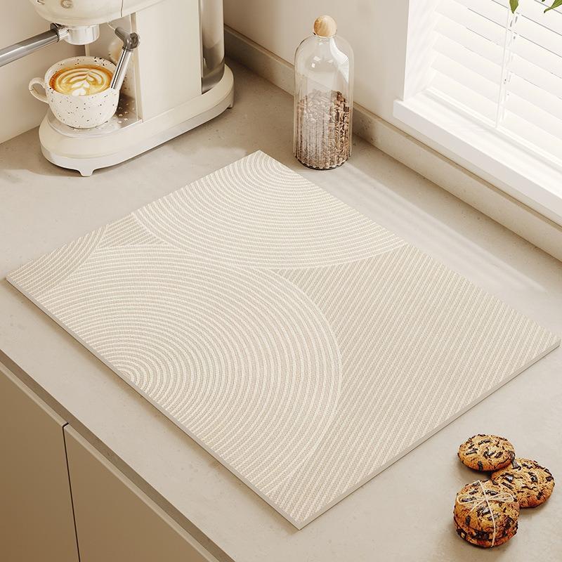 

Simple Milk Coffee Kitchen Drain Mat Household Drying Mat Countertop Absorbent Mat Diatom Mud Table Mat Non-Slip Mat Dining Table Mat 40*50cm