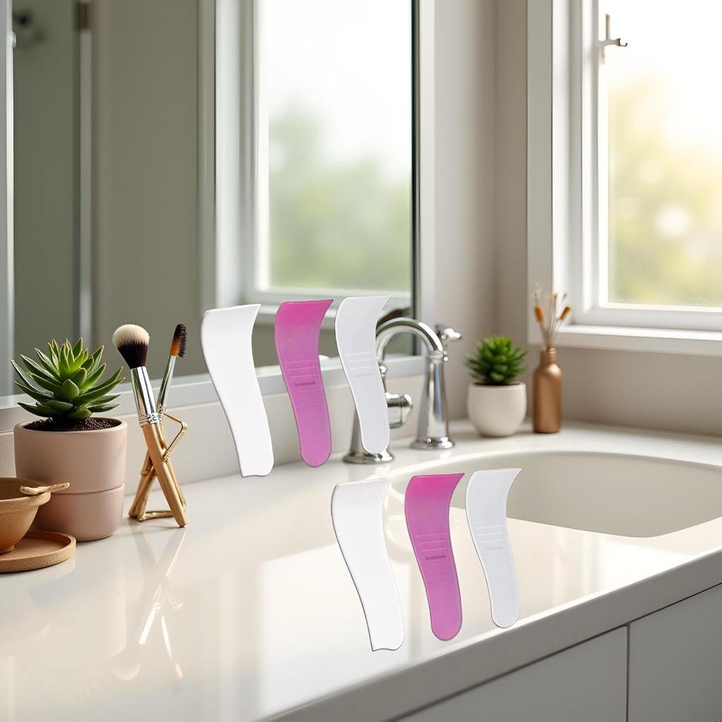 6Pcs Random Color Portable Hair Wax Cleansing Spatulas Hair Waxing Removal Beauty Tools Non-Stick Wax Hair Removal Applicator Reusable Scraper Hard