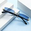 Personality Rimless Sunglasses Men Business Metal Edges UV Protection Retro Sun Glasses Fashion Eye Protection