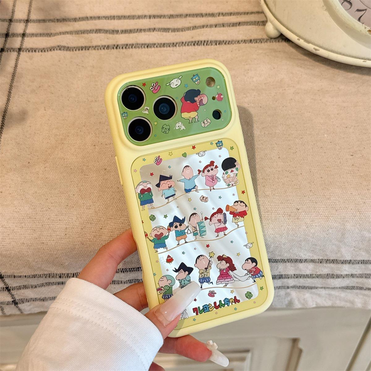 

Shin-chan Family iPhone 15/17/16 ProMax Drop-Proof Mirror Case Apple 17