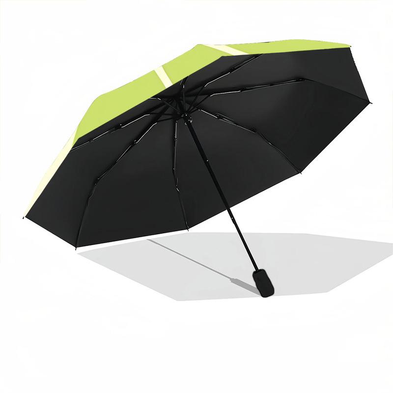 1pc Lime Slice Automatic Umbrella - 8-Rib Portable Folding Black Iron Frame for Outdoor, Beach, Travel, Beach Umbrella,119