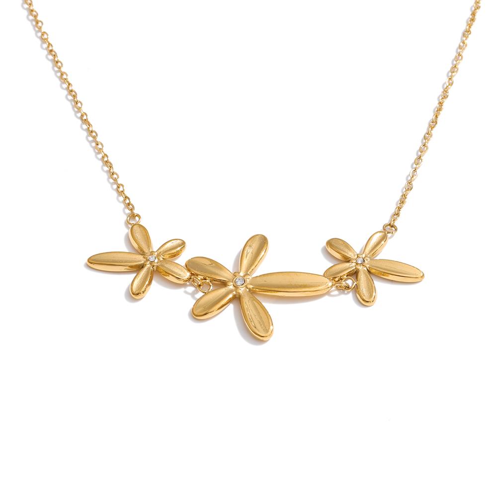Yhpup Stainless Steel Flower Pendant Necklace Hot Style Spring Summer Trendy Plant Collar Exquisite Jewelry 2026 Accessories