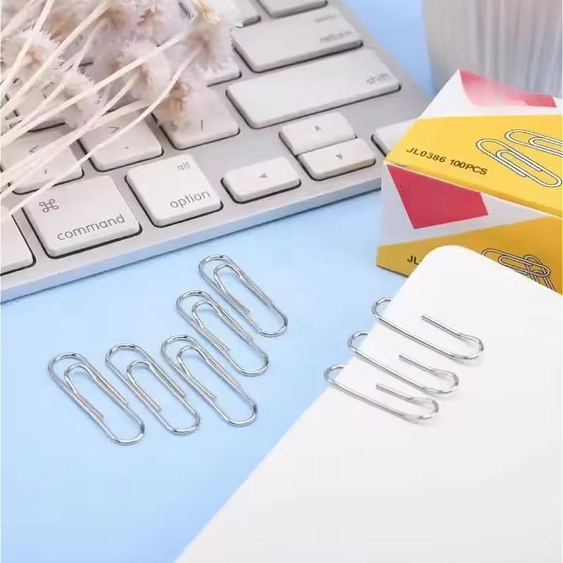 200pcs Paperclips Portable File Data Storage Paper Clips Stationery Office Binding Paper Clips Suitable for Office File Storage