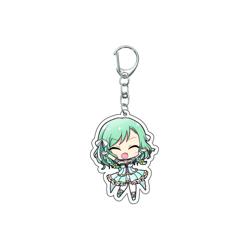 55MM Anime banG Dream Keychain Toyama Kasumi/Saya Yamabuki/Hanazono Tae Key Chain Acrylic Model Plate Christmas Gifts