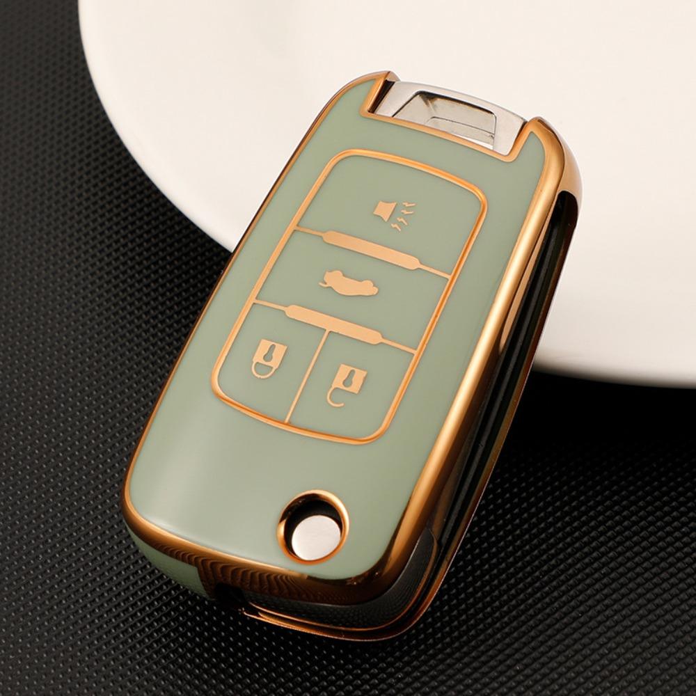 Car Key Case for Chevy Cruze Malibu Equinox Trax Buick Regal Encore Opel Astra Universal Leather Key Holder