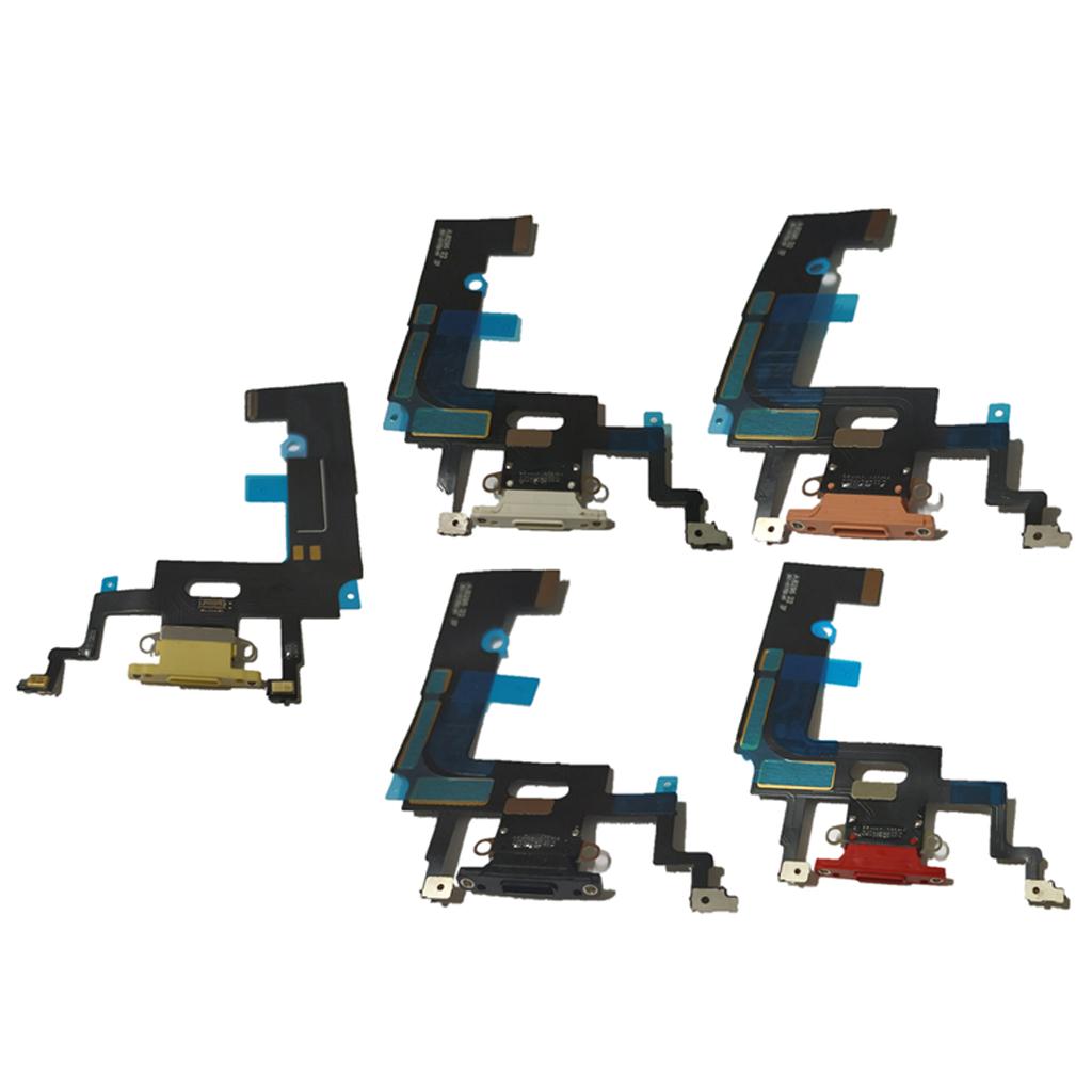 1xUSB Charging Port Flex Cable w/ Mic Replacement for iphone xr White