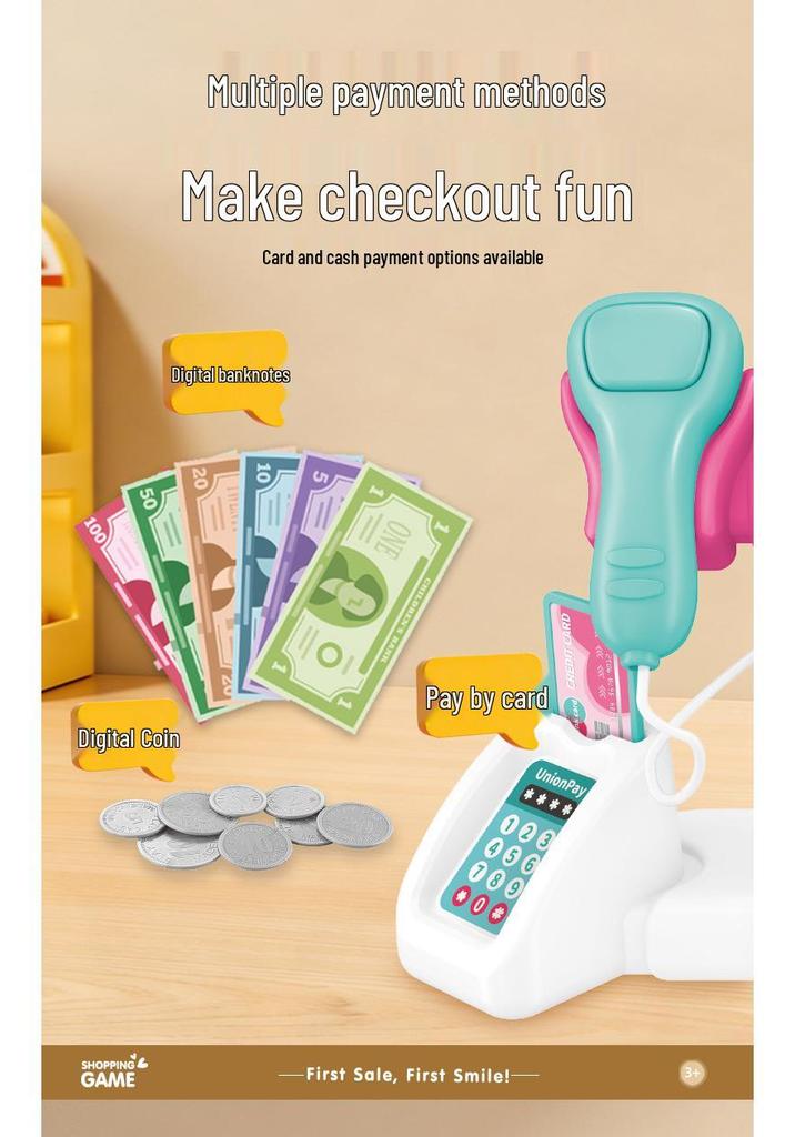 Kids' Cross-Border Playhouse Cash Register Toy: Shopping & Calculation Set for Parent-Child Interaction