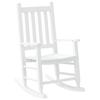 VidaXL Children's Rocking Chairs Set of 2 White Solid Poplar Wood 3281596