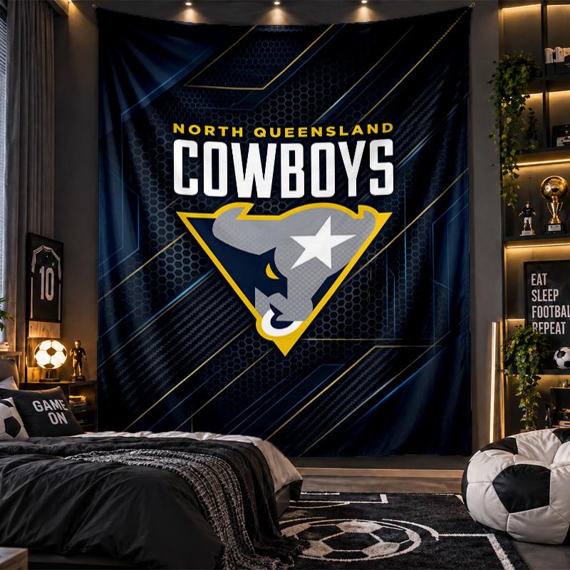 Wall Hanging Tapestry North Queensland Cowboys Print Cloth for Living Room Bedroom Home Decor
