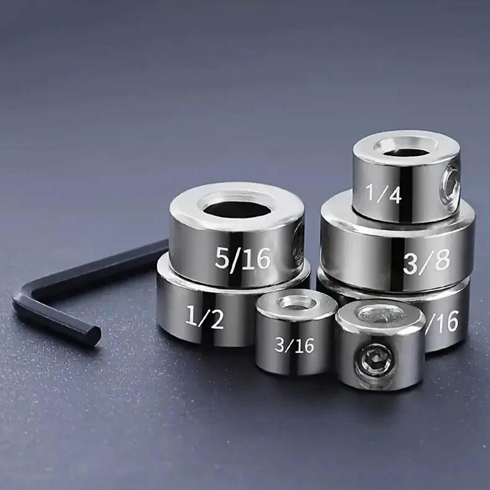 8Pcs/Set Tile Bit Clamp Drill Bit Stop Ring Block Ring Lock Collar Durable Drillbit Limit Ring