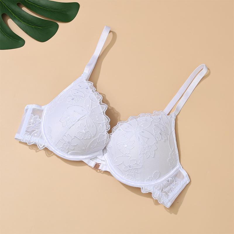Damen-BH im französischen Stil, bestickter Spitzen-BH, Damen-Sammel-BH, roter BH, sexy Anti-Hänge-BH