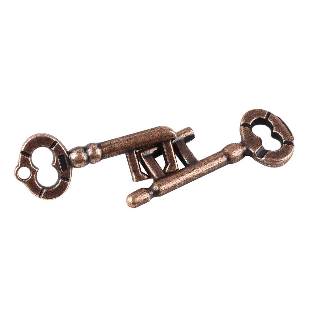 

Cast IQ Test Brain Teaser Key Puzzle Puzzle Intelligent Toy Brain Tester бронзовий