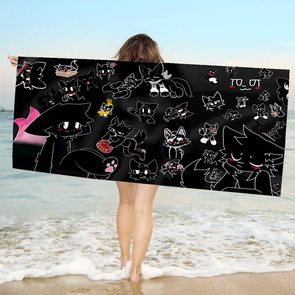 Boykisser Silly cartoon Microfiber Printed Beach Towel Mountain Climbing Yoga Beach Swimming Running Absorbent Soft Towel