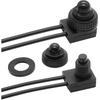 Sun Walker 2 PCS KP-107 Waterproof Push Button Switch, 12V On/Off SPST RV Light Switches with 4.5 Inch Lines, Push-Button Switch Replacement for Car