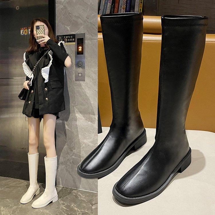 Knee High Boots for Women Classic Solid Color Boots Plus Size Fashion Boots Tall Boots