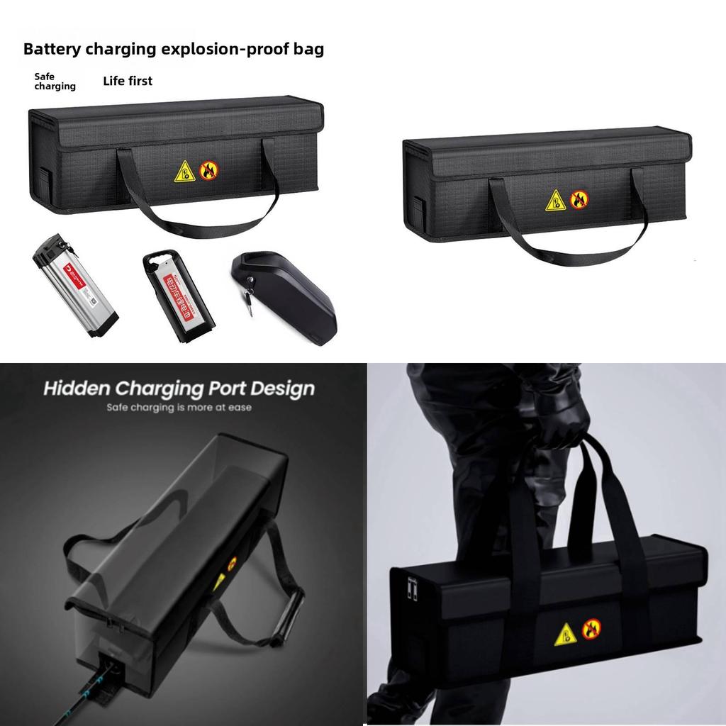 Lithium Battery Storage Pouch Waterproof Fireproof Explosionproof For Ebike Riders