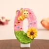Sunflower Bee Cartoon Number Candles for Birthday Cakes