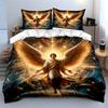 Divine Angelic Trio For Worship  Kid'S And Adults' Bedroom Decor, Exquisite Three-Piece Bedding Set Gift