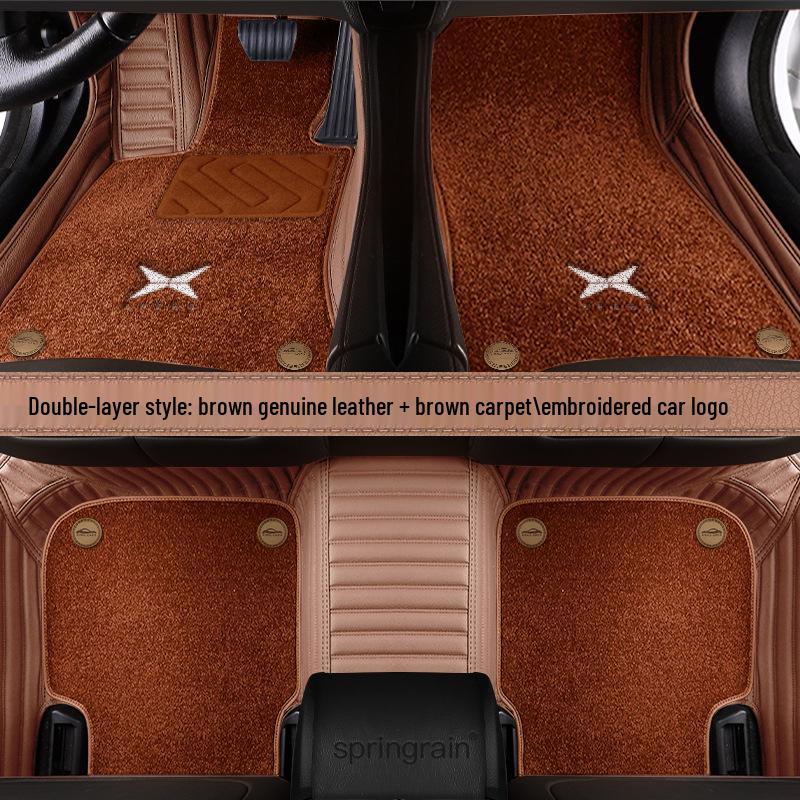 Xiaopeng P7 G3 G5 G9 Full Surround Leather Floor Mats with Car Logo