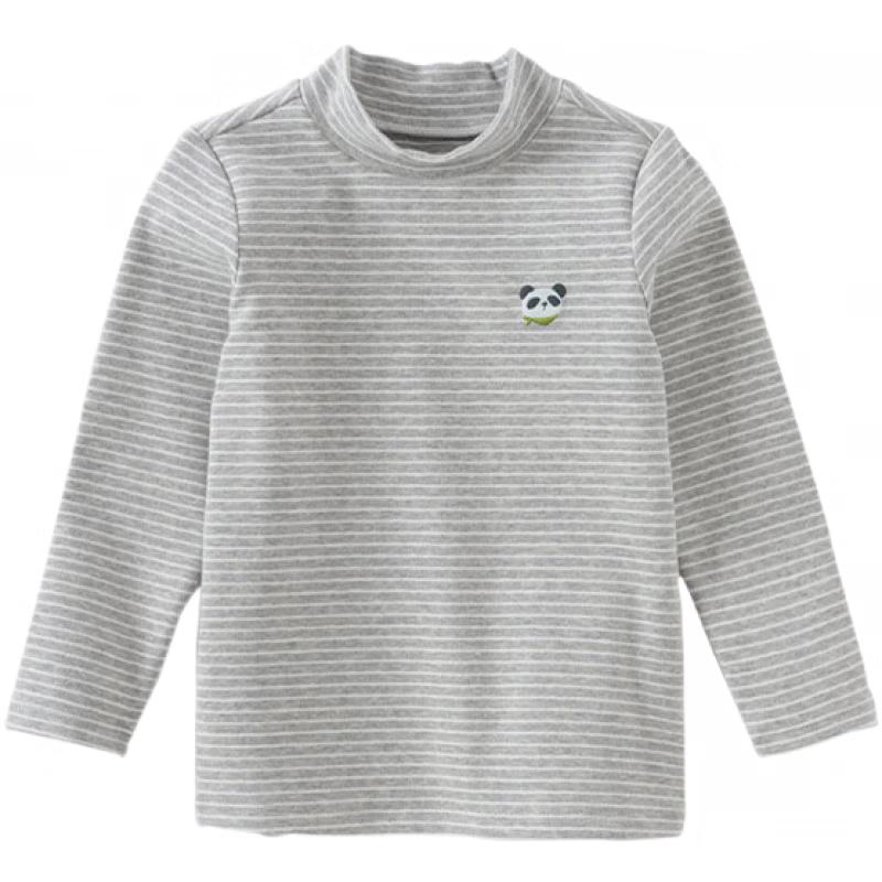 DAVE&BELLA Boys  Anti-Bacterial High-Neck Striped Long Sleeve T-Shirt 100cm