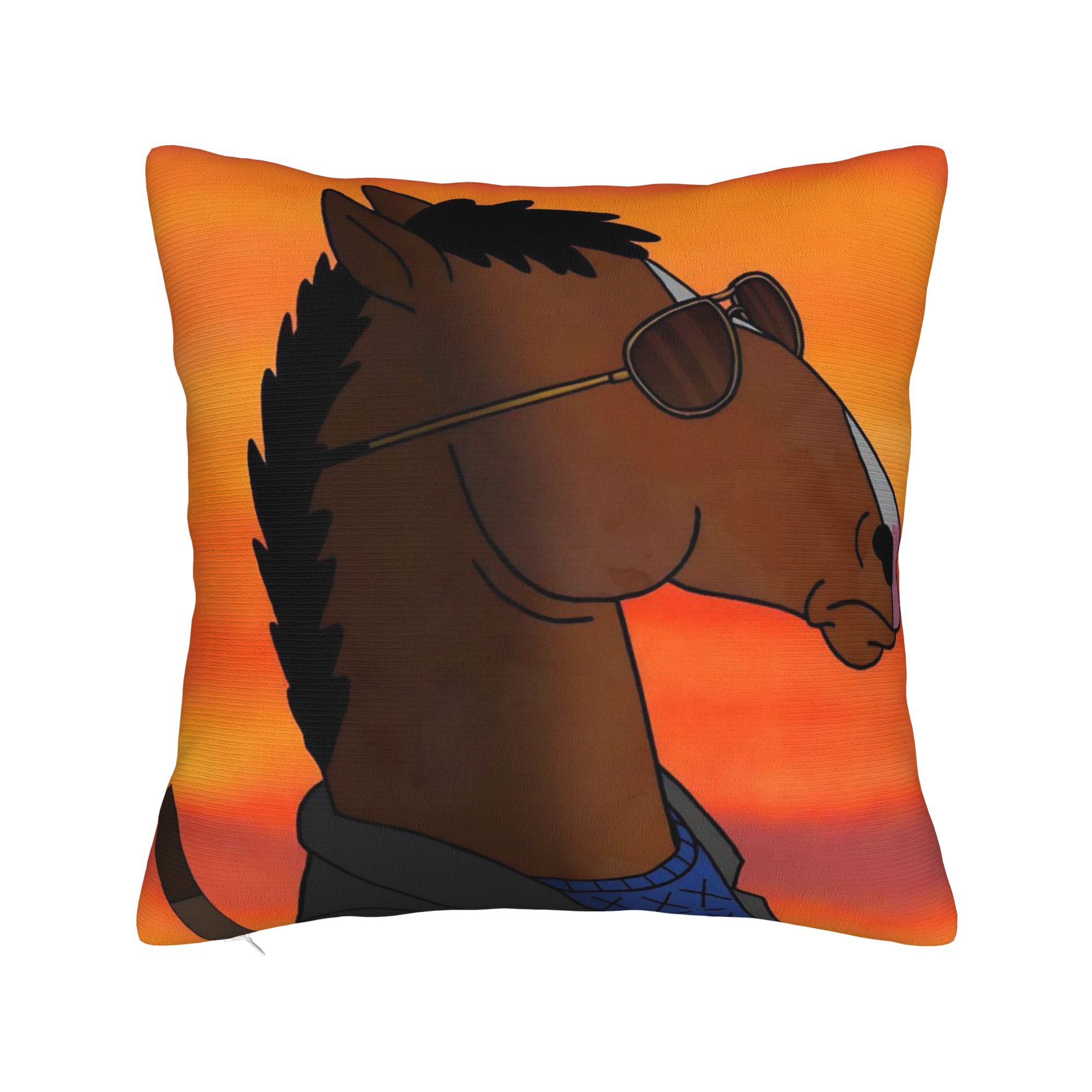 

BoJack Horseman Pillow Case Design Pillow Cover For Living Room Sofa Vintage Pillowcases 12x12Inch