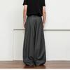 High sense deconstruction design grey scimitar casual pants for men and women spring and autumn drooping feeling commuting loose wide-legged men
