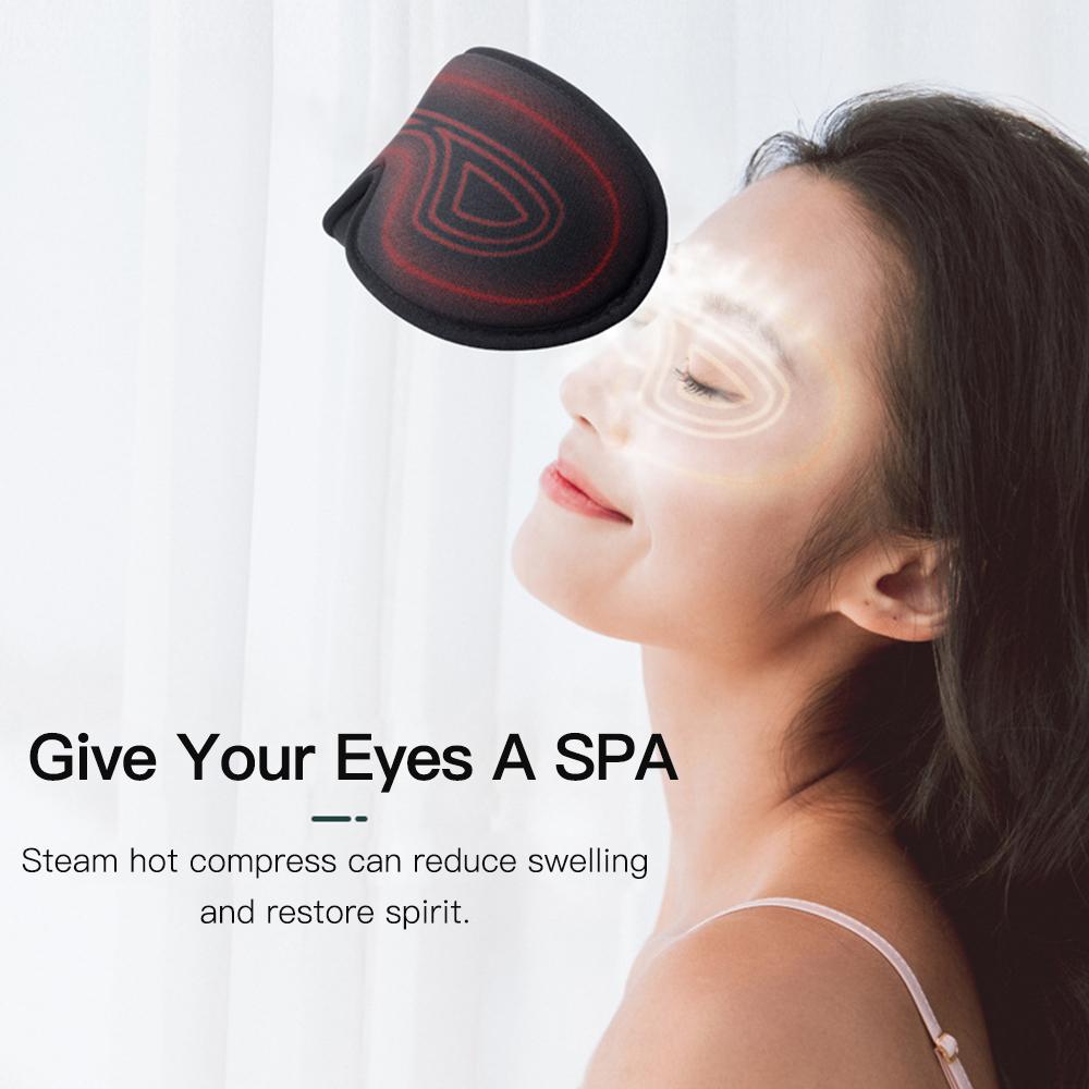 USB Heating Steam Eyeshade Sleeping Eye Mask Anti Dark Circle Eye Patch Eye Massager Fatigue Relief Sleep Travel Eye Shade Mask