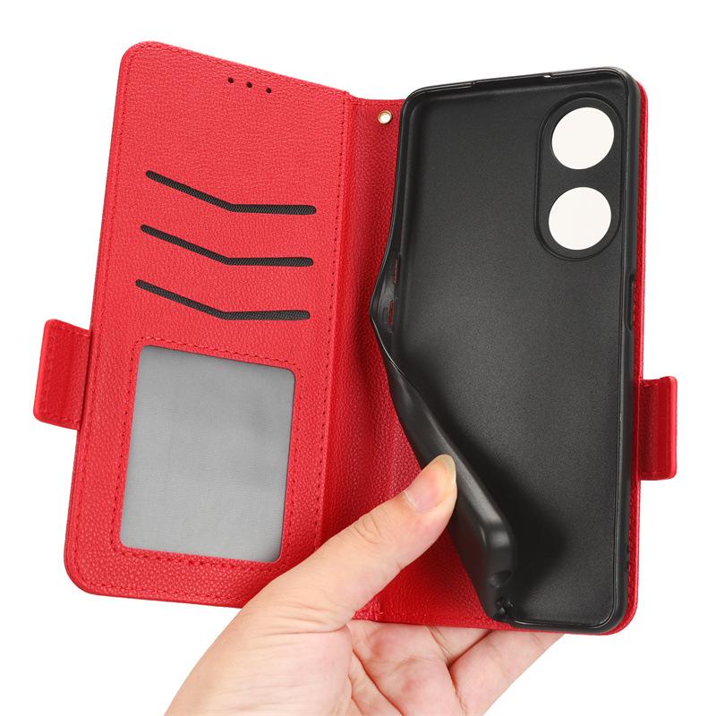 Compatible with OPPO A98, F23, A1 5G Leather Case with Card Slot and Flip Wallet Design