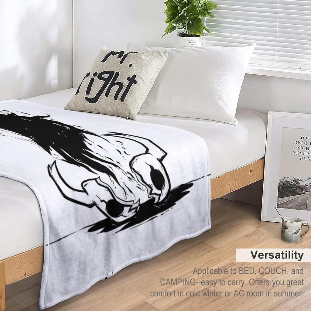 Hollow Void [Hollow Knight] Throw Blanket Soft Plaid Shaggy Blanket Flannel Blanket