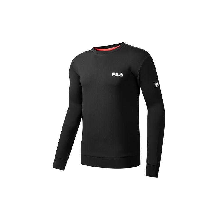 FILA Athletics Sweatshirts Men s Black Crew Neck Moderate Regular A11M011237GBK XL