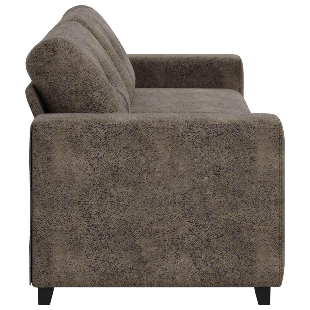 3 Seater Sofa Dark Grey 220 Cm Artificial Leather