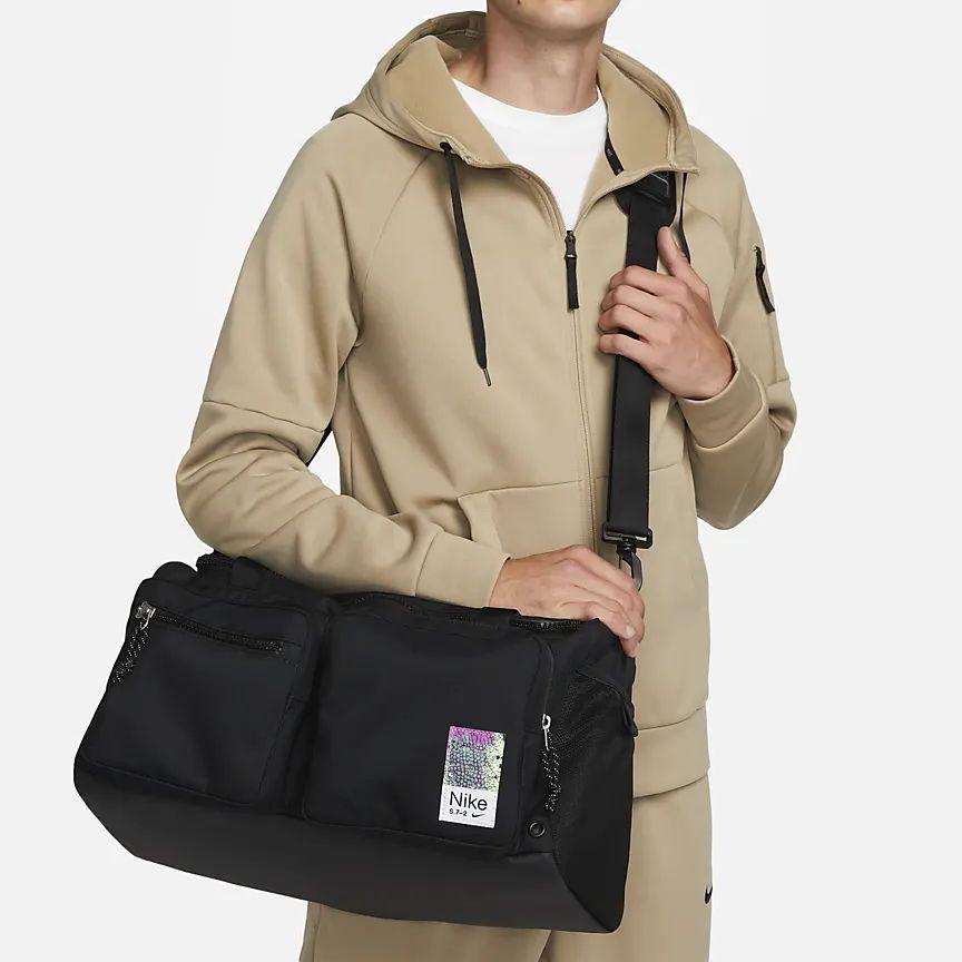 Nike Fabric Luggage Bag Shoulder Bag Crossbody Bag Handbag Travel Bag Unisex Black Casual FB2825-010