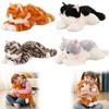 Cute 30Cm Simulation Cat Soft Fluffy Realistic Voiced Cat Soothing
