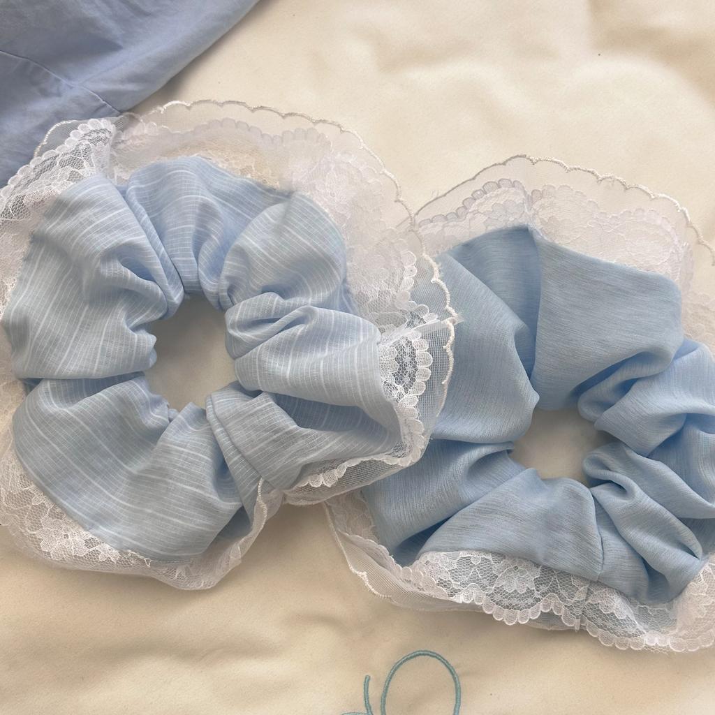 Large Big Hair Accessories Korean for Women Girl Tie Scrunchie Rubber Band Elastic Fascinators Elegant Popular  Kpop Fashion