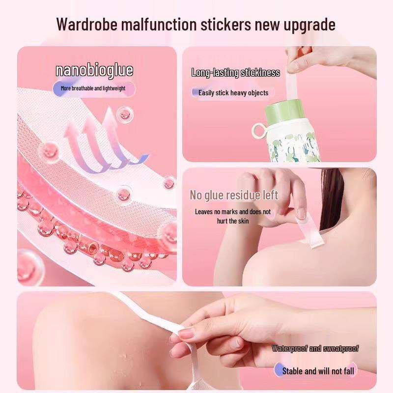 Non-slip, Leak-Proof Chest Coverage and Fixing Stickers for Neckline and Underwear