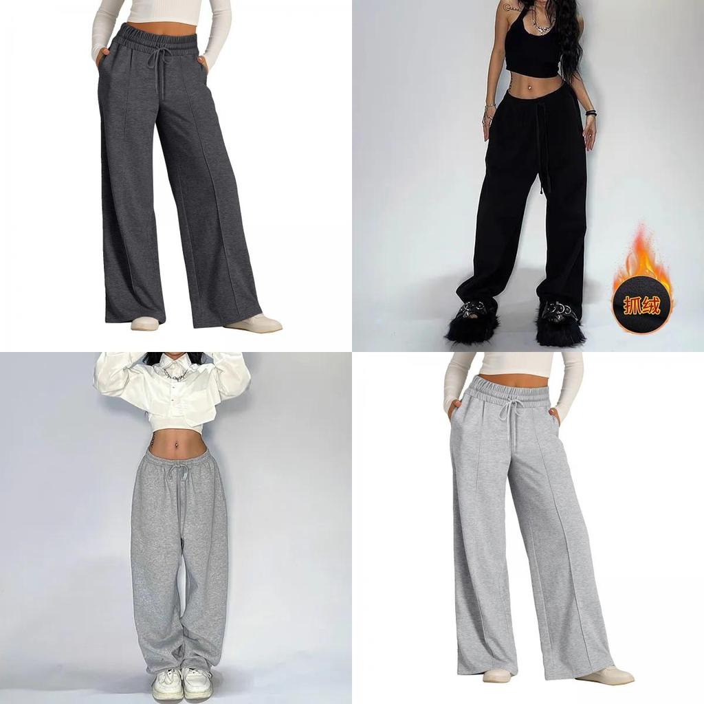 Y2k Retro Stil Weiter Bein Jogginghose Für Damen Mit Kordelzug Lässiger Komfort
