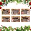Christmas Treat Boxes for Kids 6Pcs Paper Gift Boxes, Xmas Color Printed Foldable Cookie Clear Window Holiday Bakery Packaging Desserts, Candies,