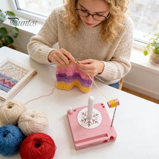 Crochet Hook Caddy Multi-Functional Yarn Holder Spinner with Phone Stand Detachable Spool Knitting Needle Storage Organizer Box Portable for
