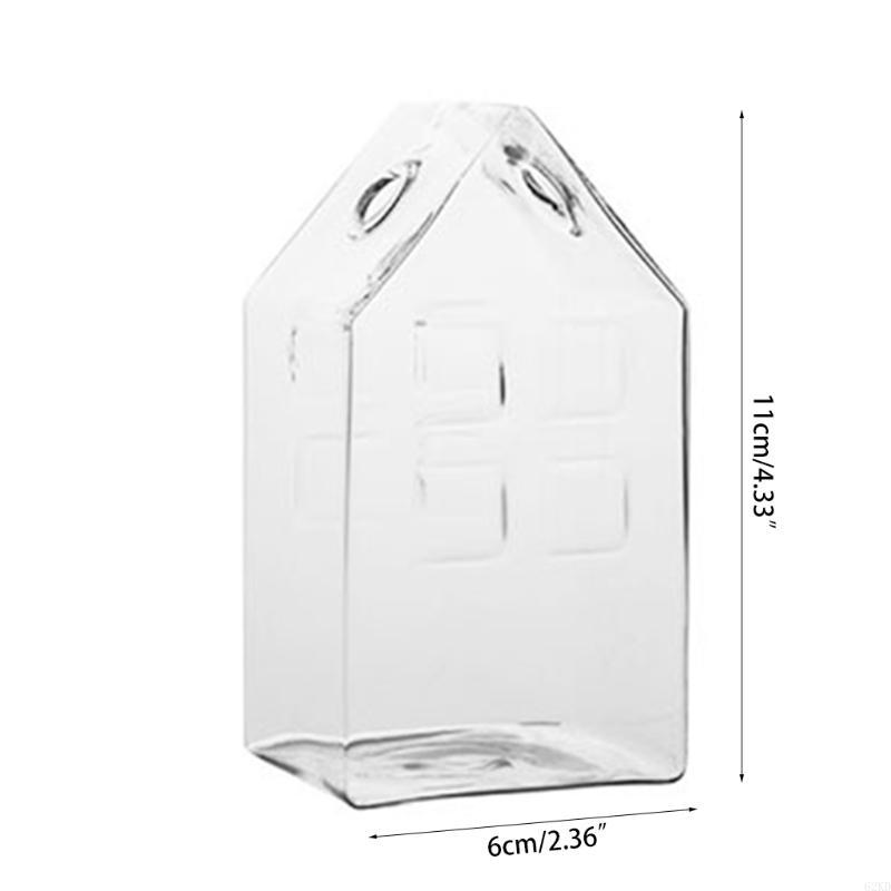 62KD House Glass Vase Hydroponics Vase Dried Flower Bottle Decoration Gift