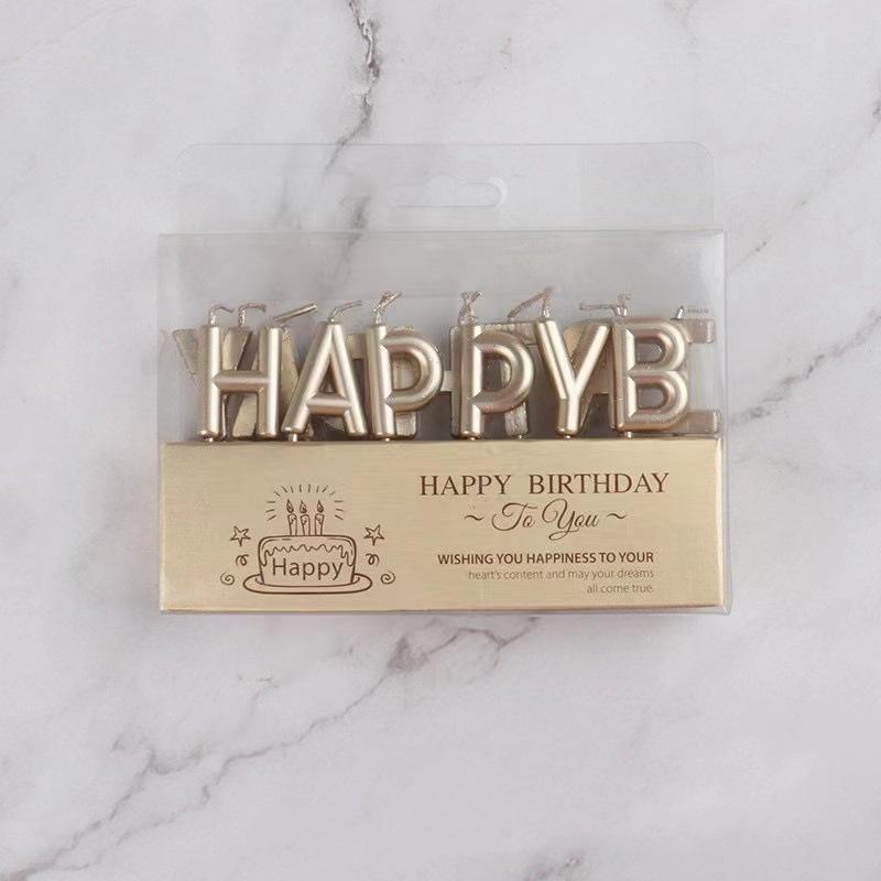 

Birthday Candle Golden Christmas Children Romantic Party Cake Decoration Candle Light Digital Handmade Glow