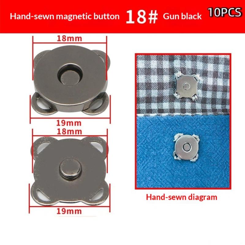 10 Sets Mini Adsorption Buckle Bags Magnetic Snap Button Fasteners Clasps Buttons Handbag Purse Wallet Craft Bag Parts