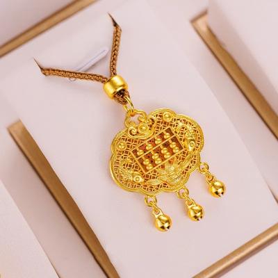Vintage Chinese Style Necklace Flower Collarbone Necklace Good Luck Dragon Pendant Necklace  Gifts